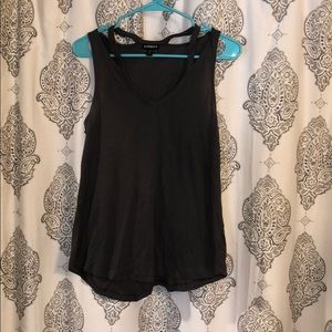 Express grey tank top with slits